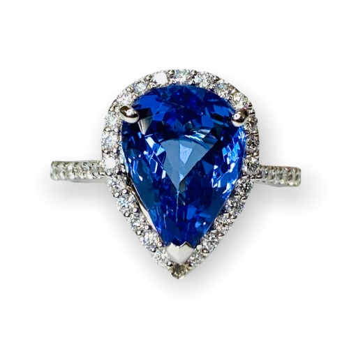 $10,815 Value, 18K Tanzanite & Diamond Ring