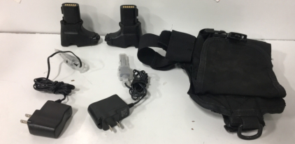 (2) Taser Cam Battery-(2) Charge Cords- Holster