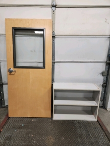 2 Teir Shelve, Door With Glass Window