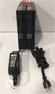 (2)Dell Mini PC Optiplex 3050 Model D10U002 With Charger