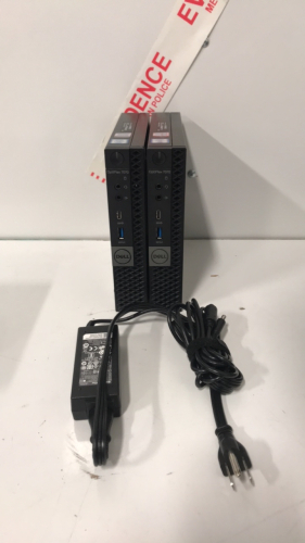 (2)Dell MIni PC Optiplex 3050 Model D10U002 With Charger