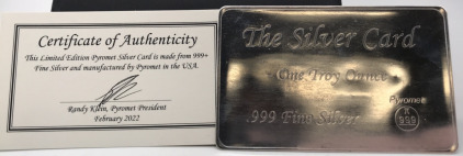 The Silver Card - One Troy Oz .999 Fine Silver