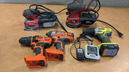 Ryobi (Bad Battery?), Skil, B&D, Bauer (Works) Power Tools