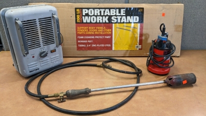 New Work Stand, Brush Burner, Sump, Space Heater