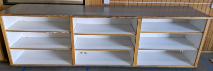 Multi-use Laminate Counter w/Shelves & Outlet