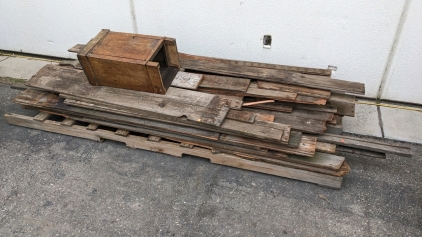 Pallet of Barn Wood, Weathered Vintage Cabinet