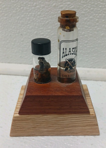 Alaska Gold And Silver In Wood Display