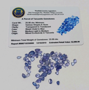 A Parcel Of Tanzanite Gemstones