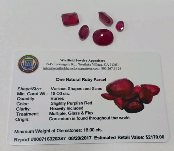 Natural Ruby Parcel Stones