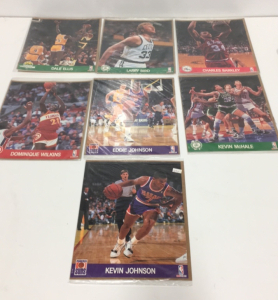 (7) NBA Hoops Team 8” x 10” Photos Still Sealed