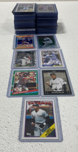 (100) Various Baseball Cards w/ Protective Sleeves