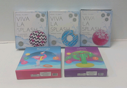 Inflatable Pool Balls, Ring And Ring Tosses
