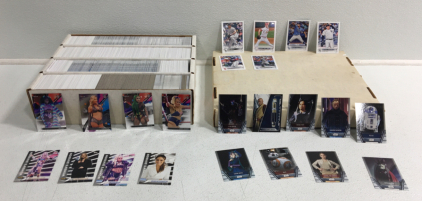 Box Of Baseball Cards, Star Wars Cards, WWE Cards