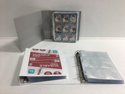 Binder With Football Players Cards, (2) Empty Binders With Card Slots