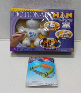 Electronic Pictionary Man And Pool Noodle Chair