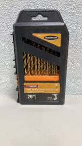Warrior 29pc Titanium High Speed Dril Bit Set In Index Case