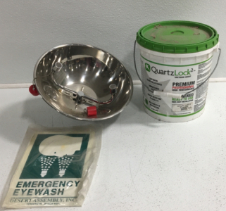 Emergency Eyewashing Station, Bucket Of Urethane Grout