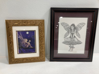 (2) Framed Fairy Pictures
