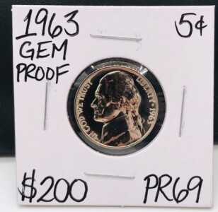 1963 PR69 Gem Proof Vintage Nickel