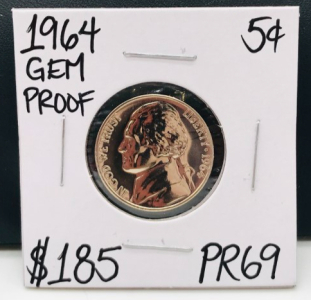 1964 PR69 Gem Proof Vintage Nickel