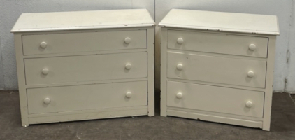 2 White Dressers