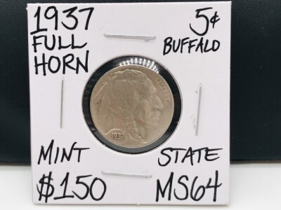 1937 MS64 Full Horn Buffalo Nickel