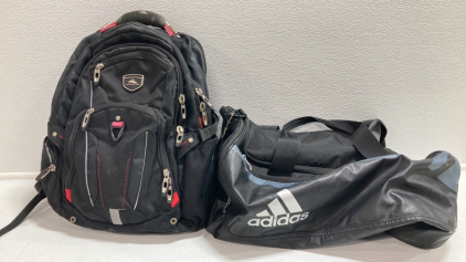 Adidas Duffel Bag, High Sierra Backpack