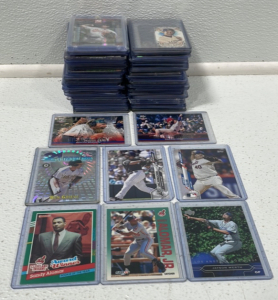 (100) Various Baseball Cards w/ Protective Sleeves