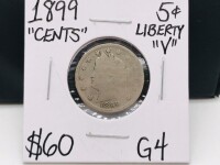 1899 G4 "Cents" Liberty V Nickel