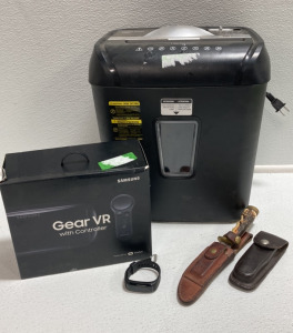 Paper Shredder, Samsung Gear VR, Active Watch, (2) Schrade Knives