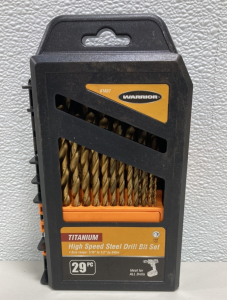 Warrior 29pc Titanium High Speed Dril Bit Set In Index Case