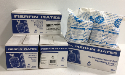 (4) Boxes Of Pre-Moistened Center -Pull Dispening Wipes