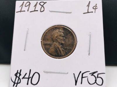 1918 VF35 Antique Wheat Copper Penny