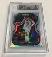 Lamelo Ball 2020-21 Panini Prizm Silver Rookie Card Graded BGS 8 NM-MT