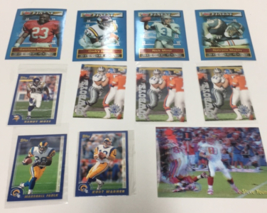 (4) 1994 Topps Finest Jumbo Football Cards (3) 1993 Upper Deck Ken Norton Jumbo Cards (3) 2000 Topps Jumbo Football Cards (1) Qb Club Steve Young Holographic Photo