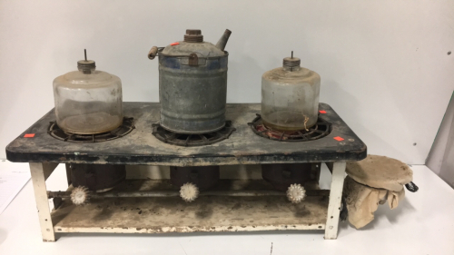 Antique 3 Burner Camp Stove w/ Accessories