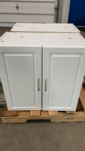 (2) White Upper Cabinets