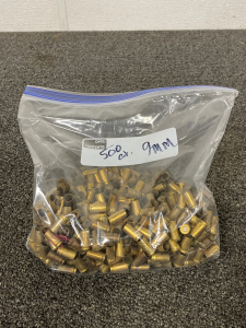 Bag of 500 count 9mm Brass Casings Please Inspect