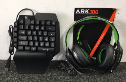 Gaming Headset and One handed Gaming Keyboard