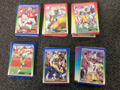 Box of sports cards