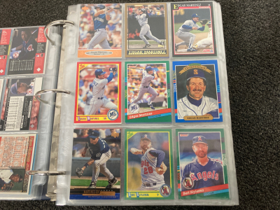 Binder of sports cards