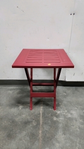 Small Plastic Red Foldable Portable Table