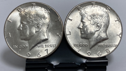 1967 & 1968 40% Silver Half Dollars - Verified Authentic