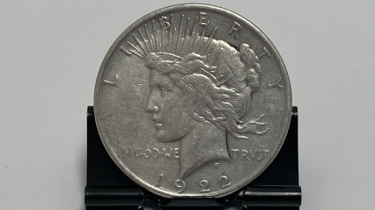 1922 Silver Peace Dollar Coin - Verified Authentic