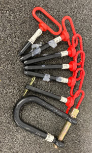 (6) Heavy Duty Hitch Pins and General Clevis Lock