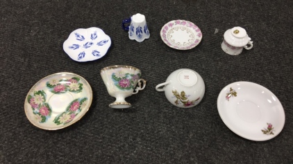 4 China Teacups and Plates