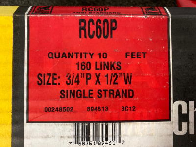 Drives Inc. Single Strand 10 Ft. Precision Roller Chain