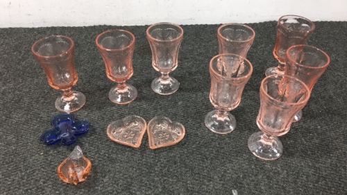 Glass Large Goblets, Candy Dishes