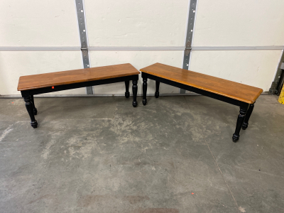 Pair of Wood Benches