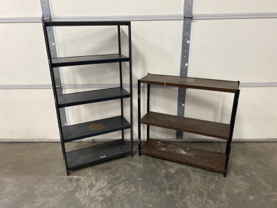 (2) Aluminum Shelves